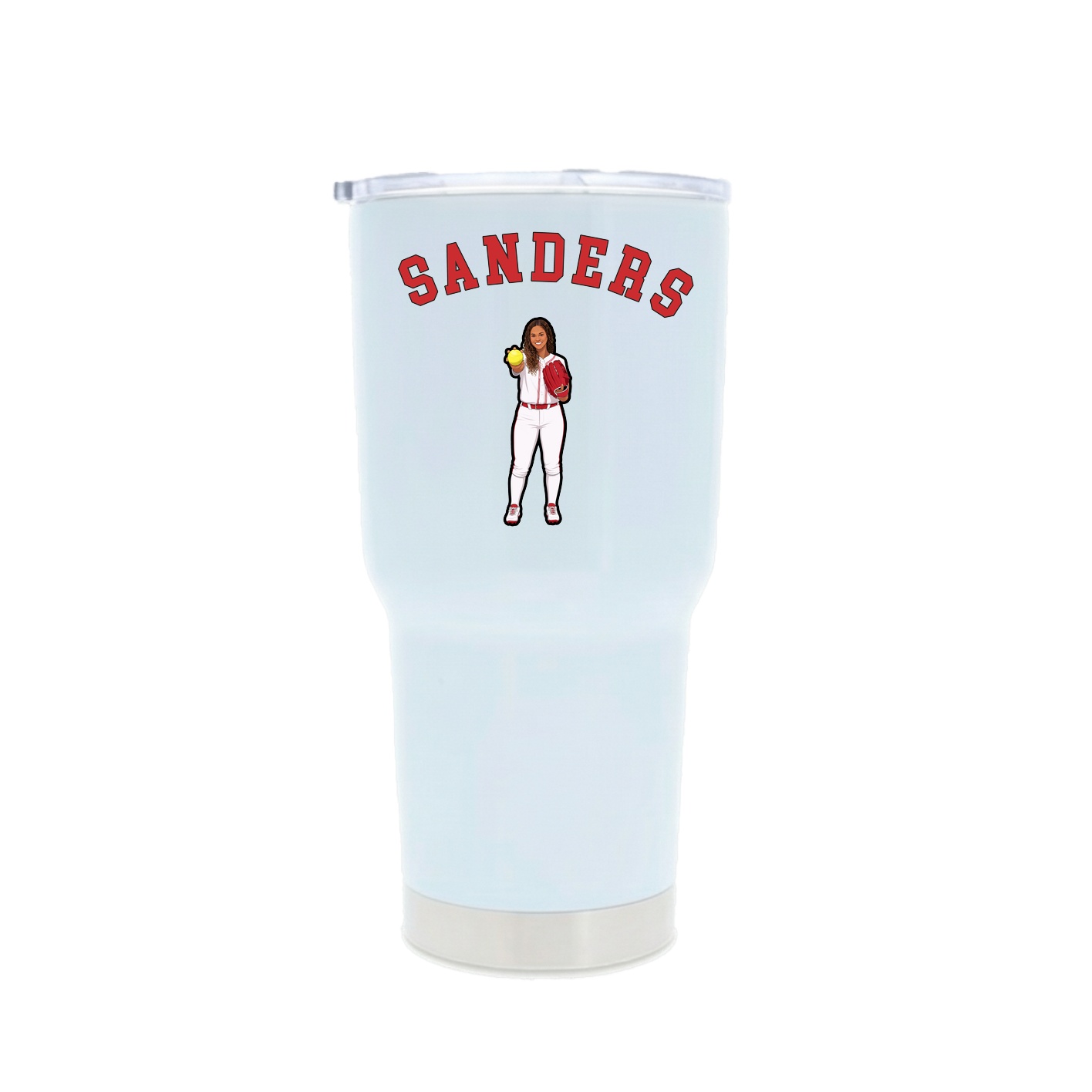 30oz Stainless Steel Tumbler — Shirsey Arch in White