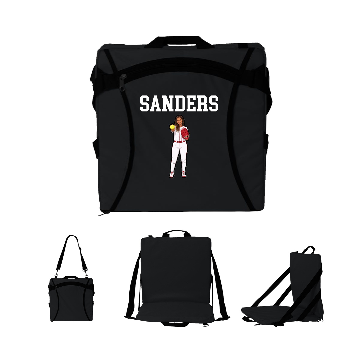Folding Stadium Seat — Shirsey in Black