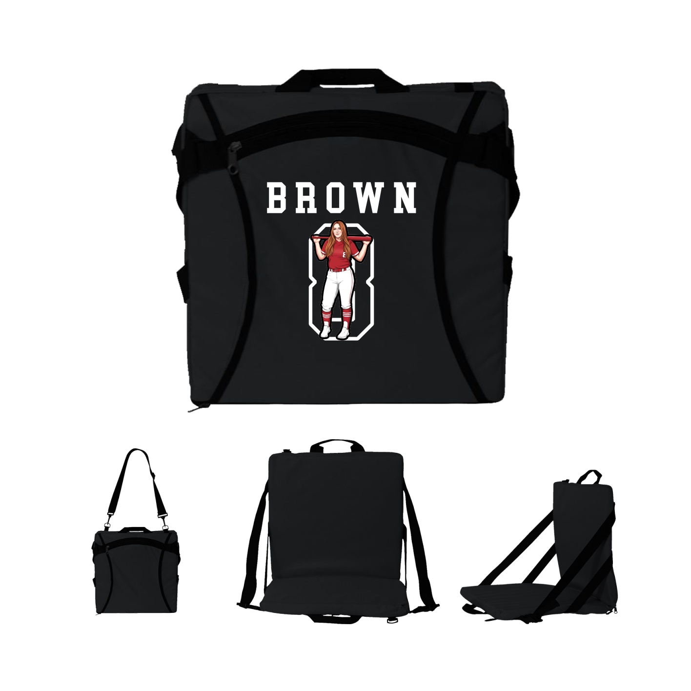 Folding Stadium Seat — Shirsey in Black
