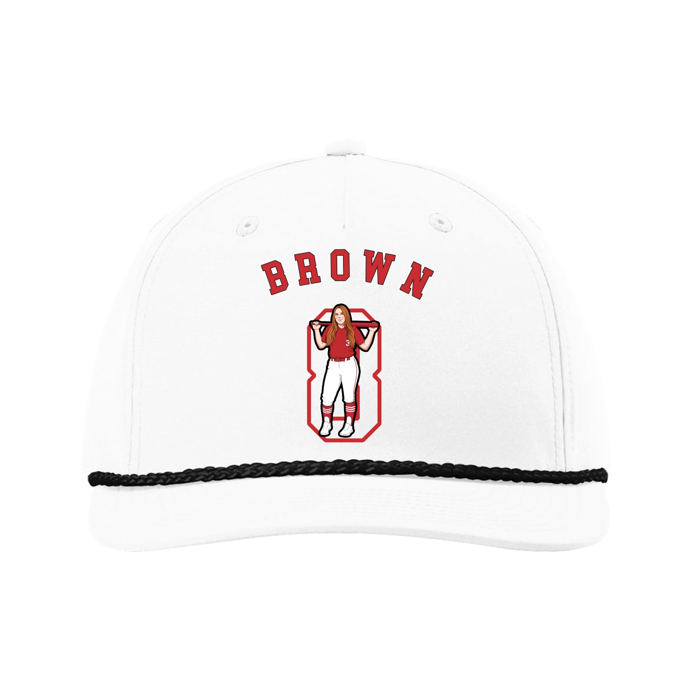 Five-Panel Classic Rope Cap — Shirsey Arch in White