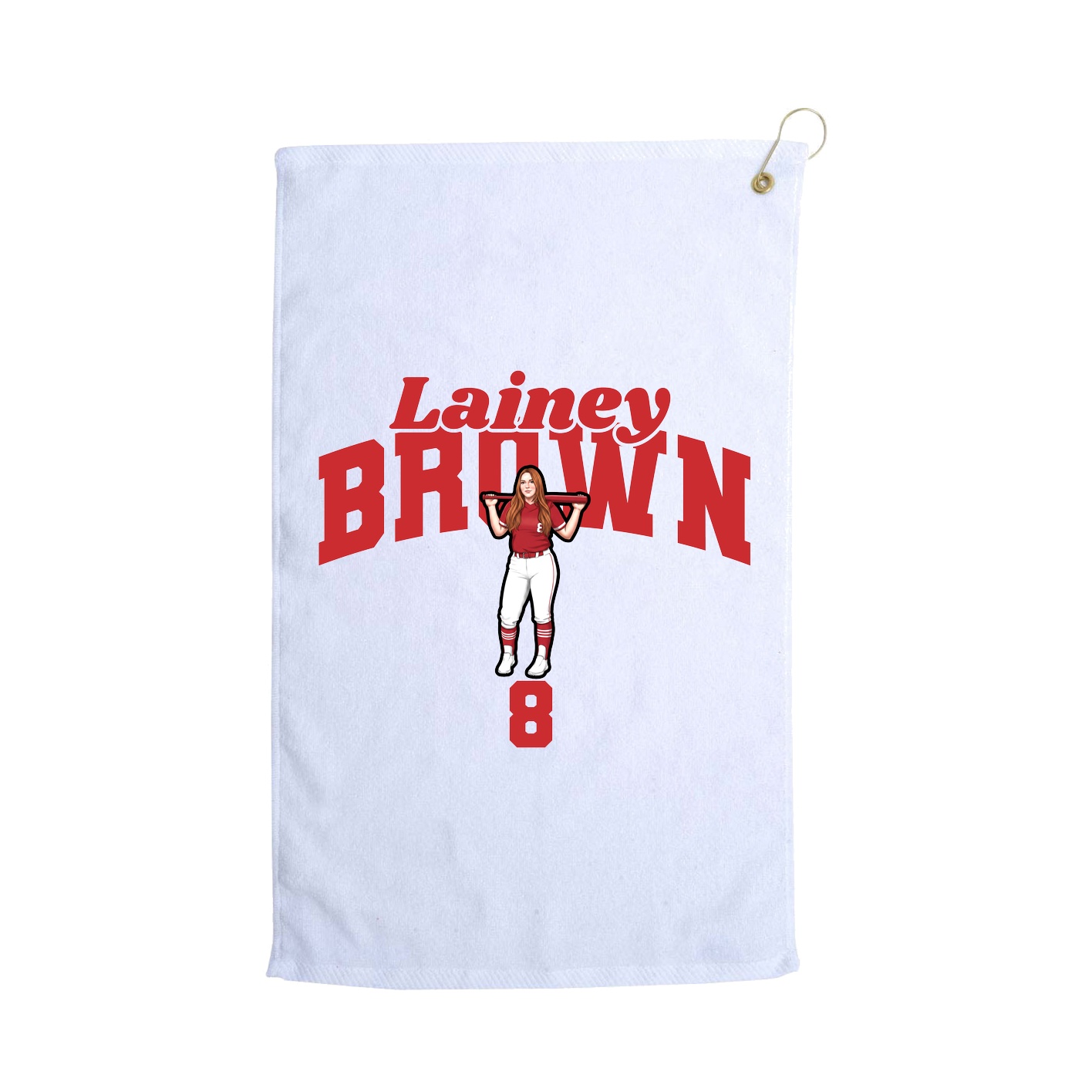 Golf Towel — Signature Arch in White