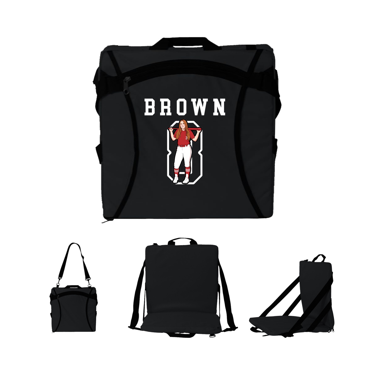 Folding Stadium Seat — Shirsey in Black