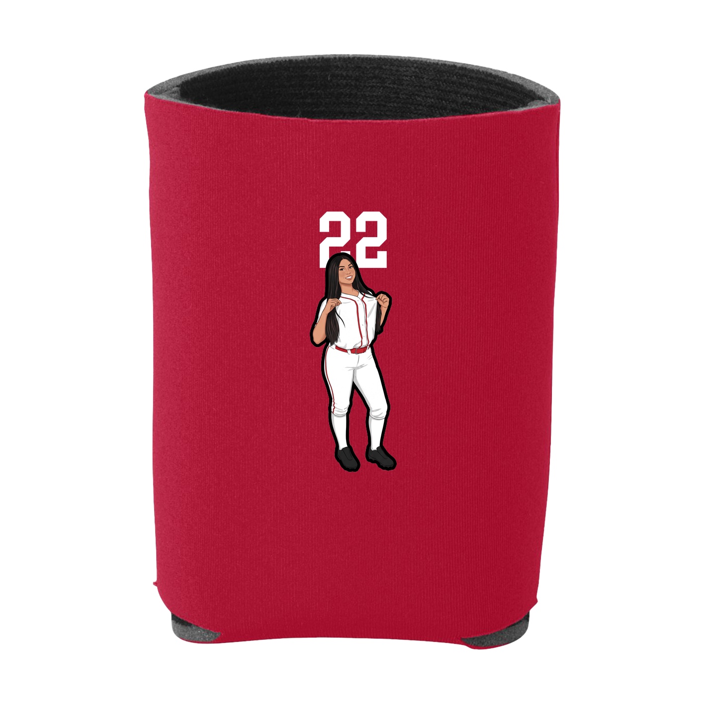 Can Holder — Number Top in Red