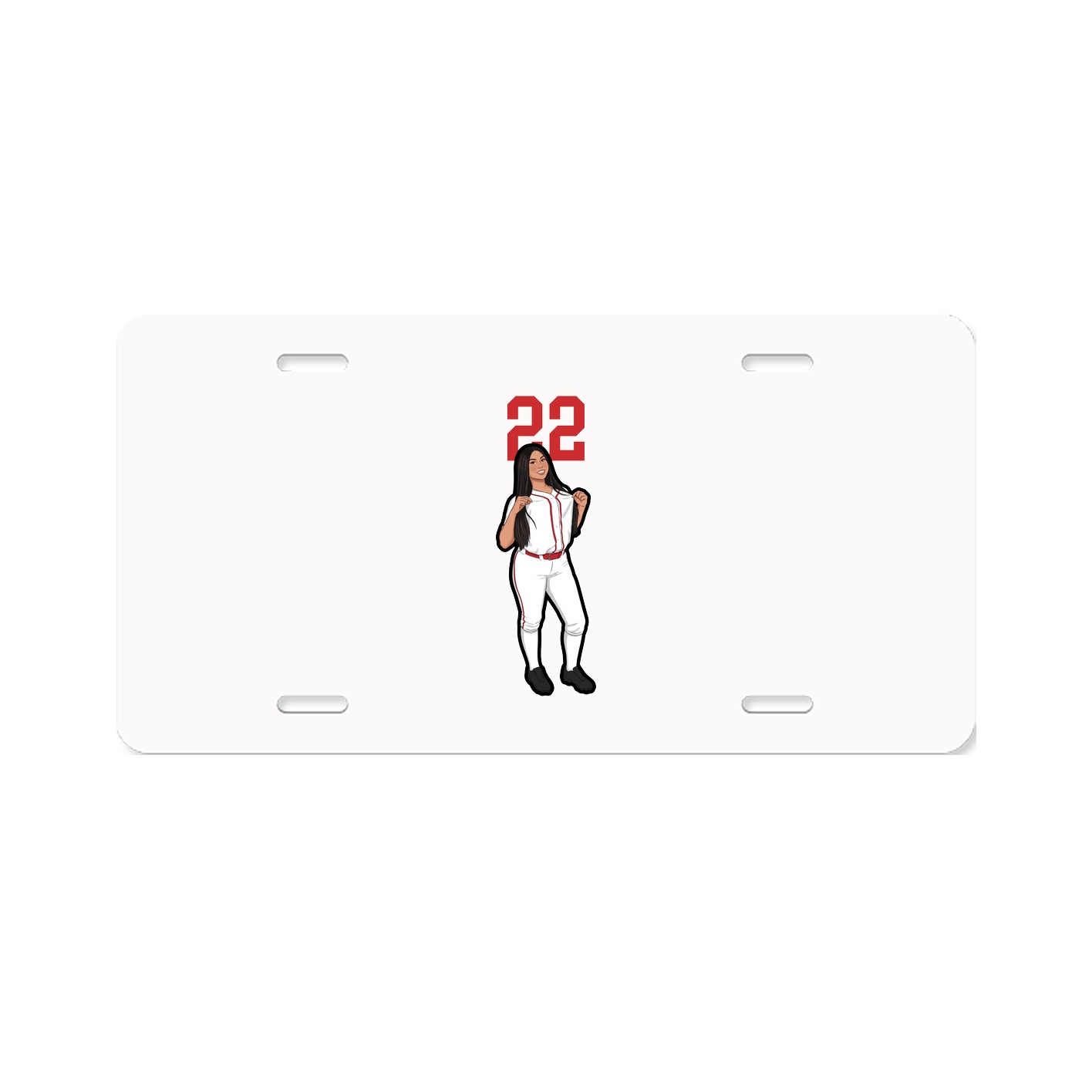 License Plate — Number Top in Classic