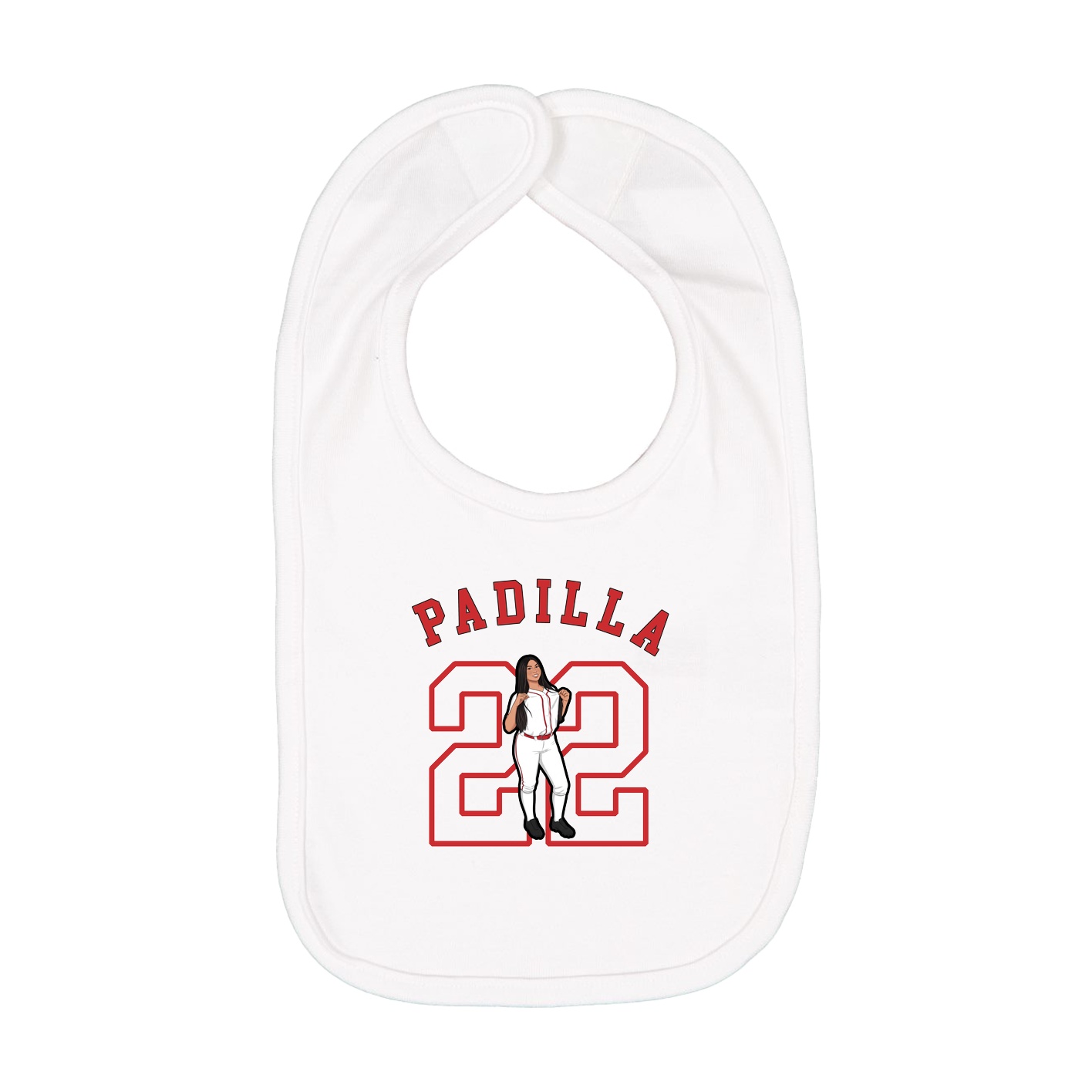 Infant Bib — Shirsey Arch in White