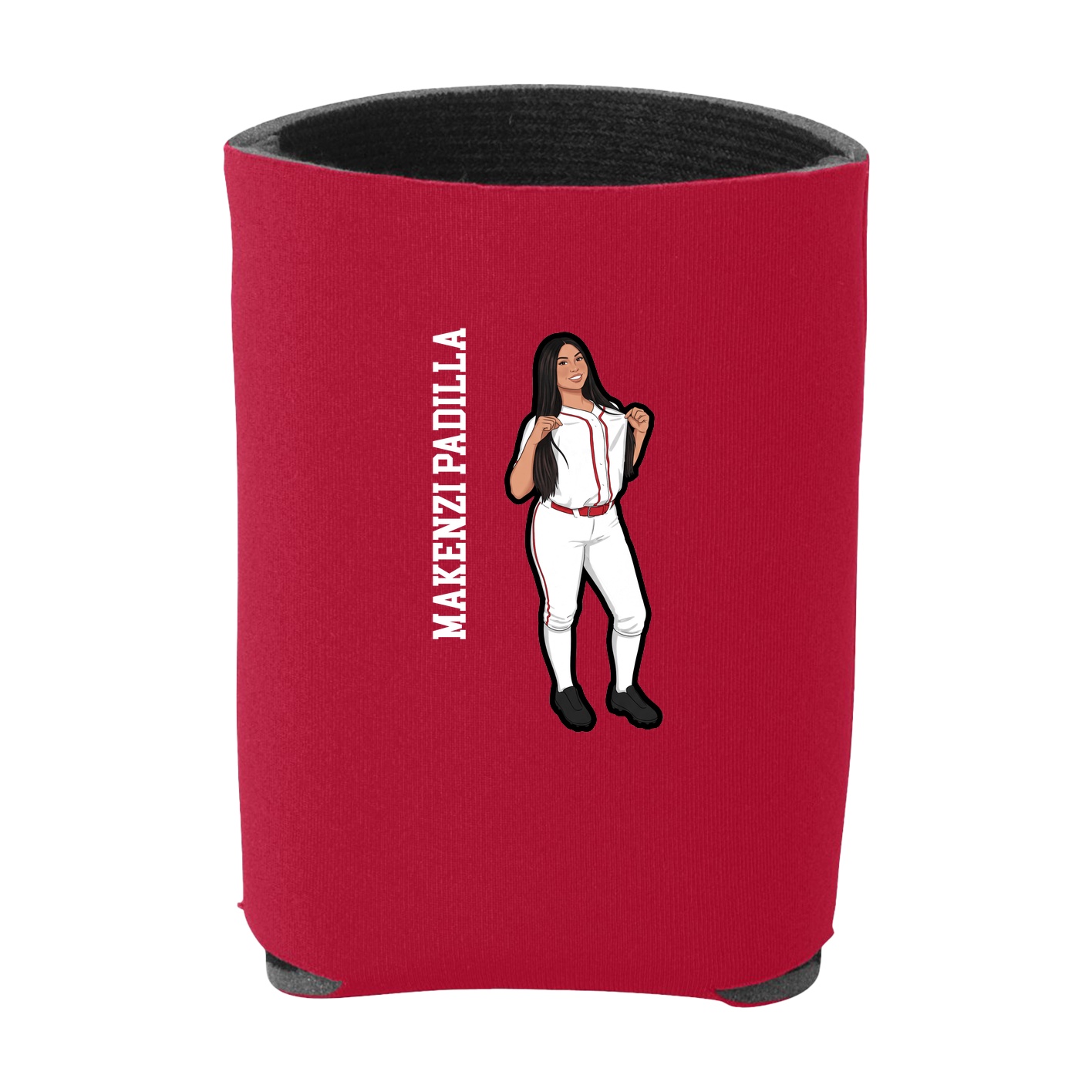 Can Holder — Name Vertical in Red
