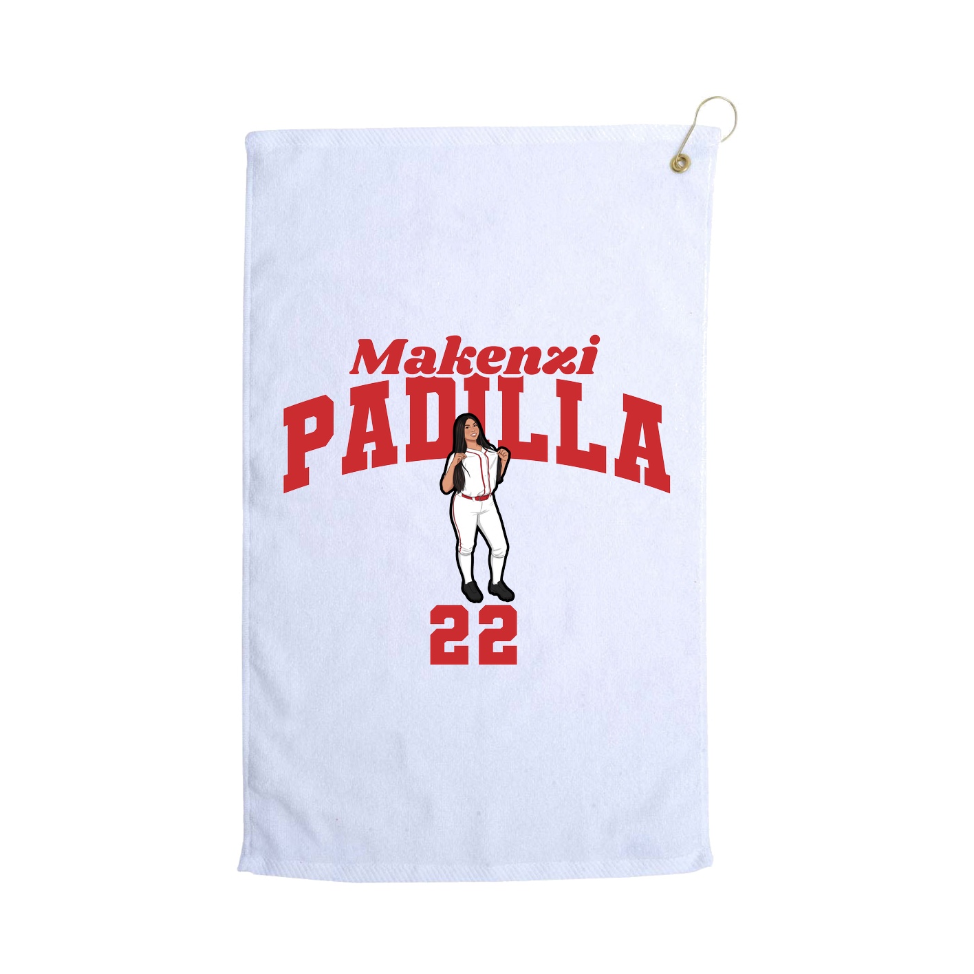 Golf Towel — Signature Arch in White