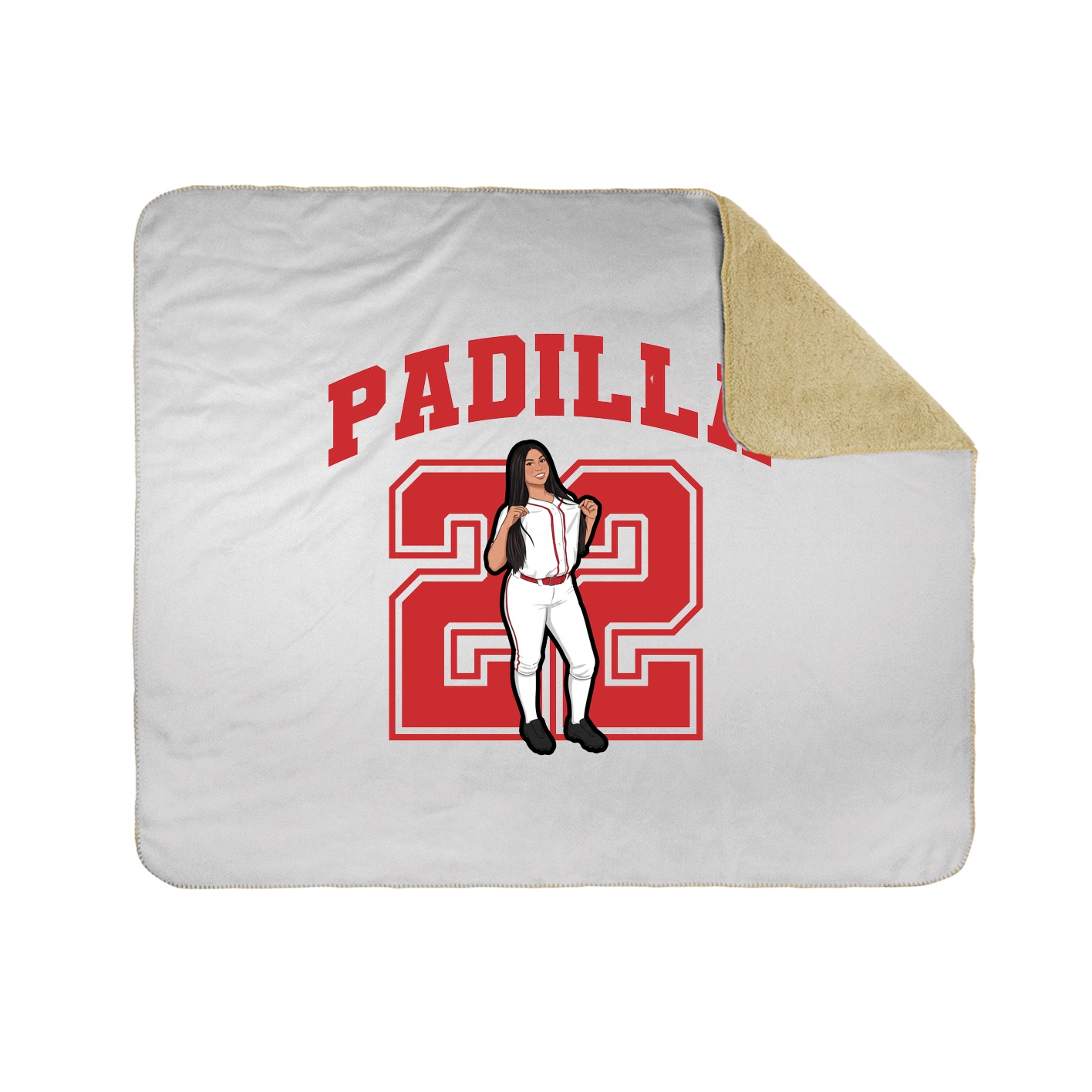 Throw Blanket — Number in White