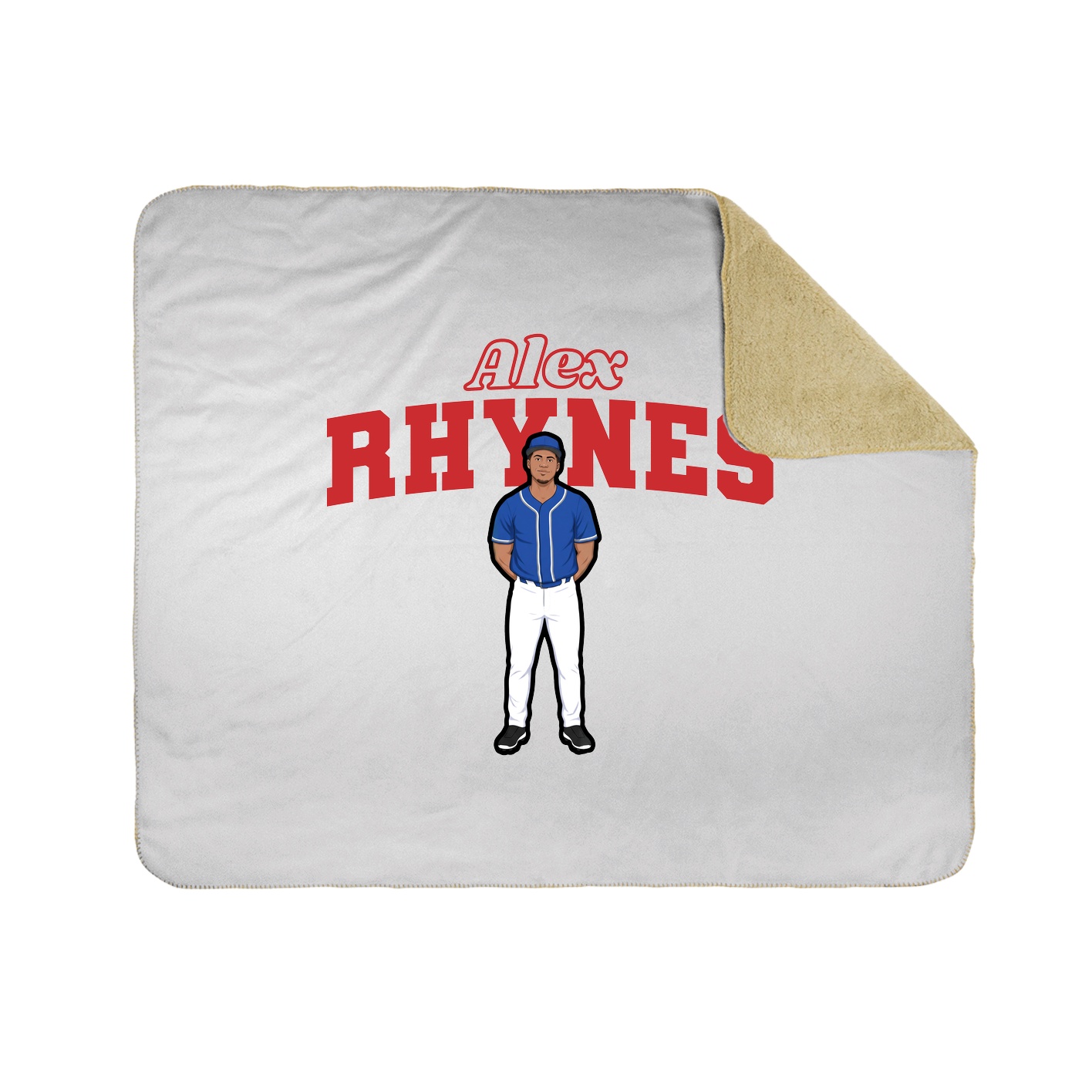 Throw Blanket — Name Arch in White