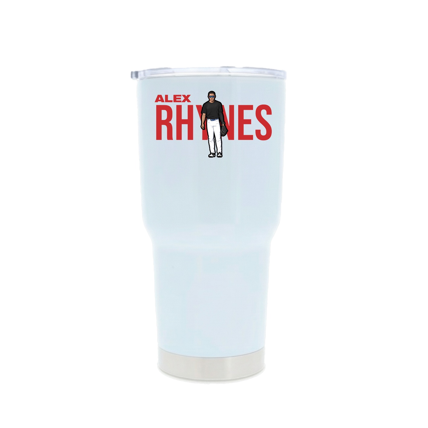 30oz Stainless Steel Tumbler — Player Name in White