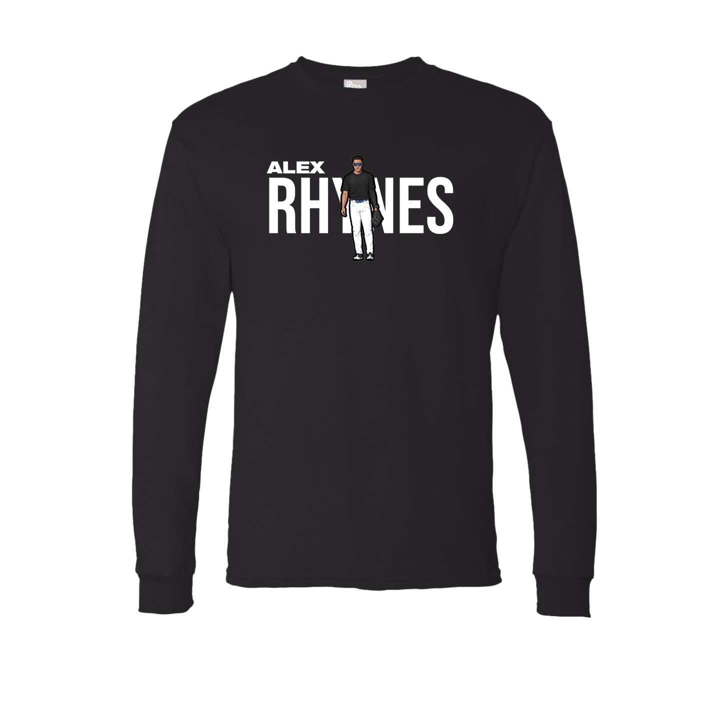 Long Sleeve Tee — Player Name in Black