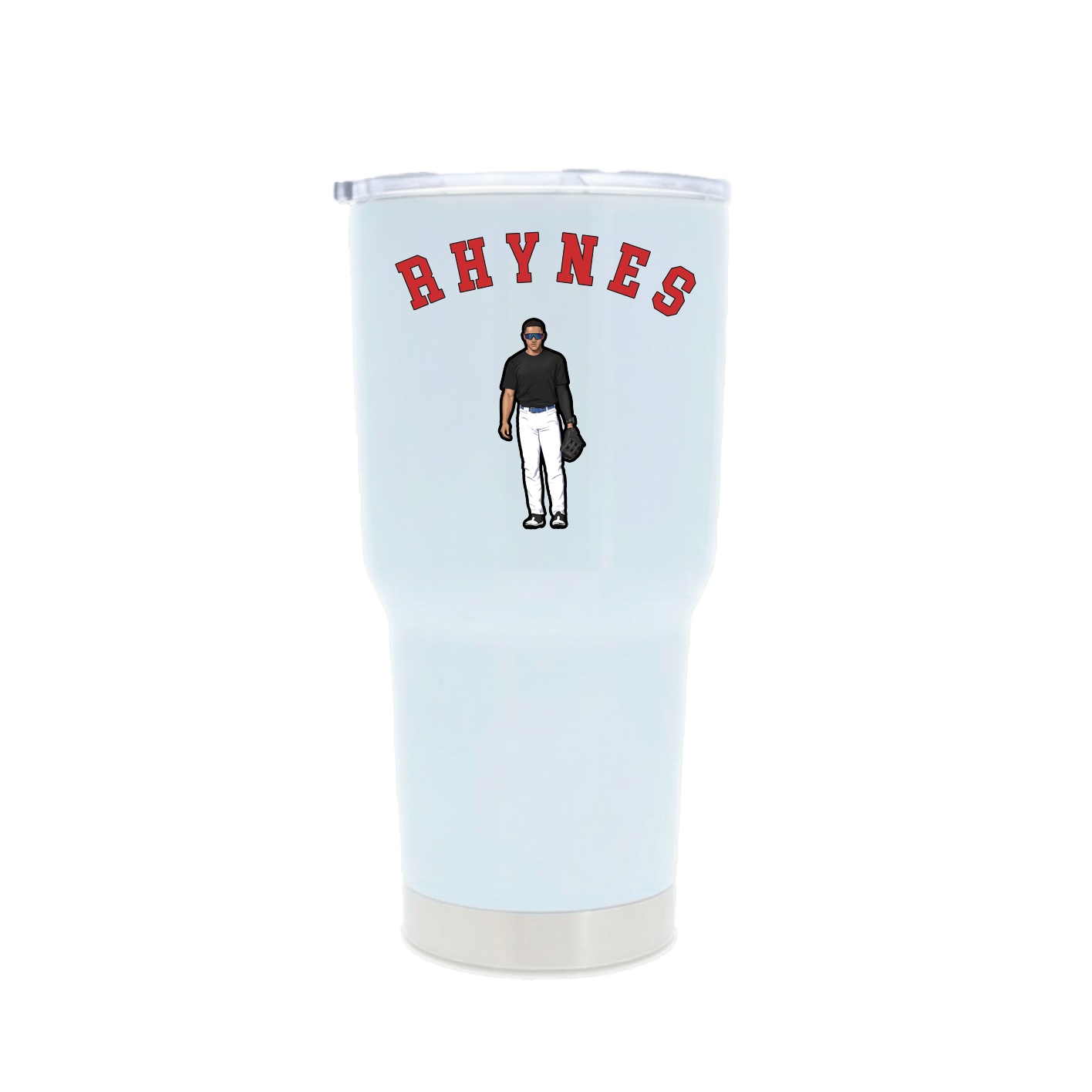 30oz Stainless Steel Tumbler — Shirsey Arch in White