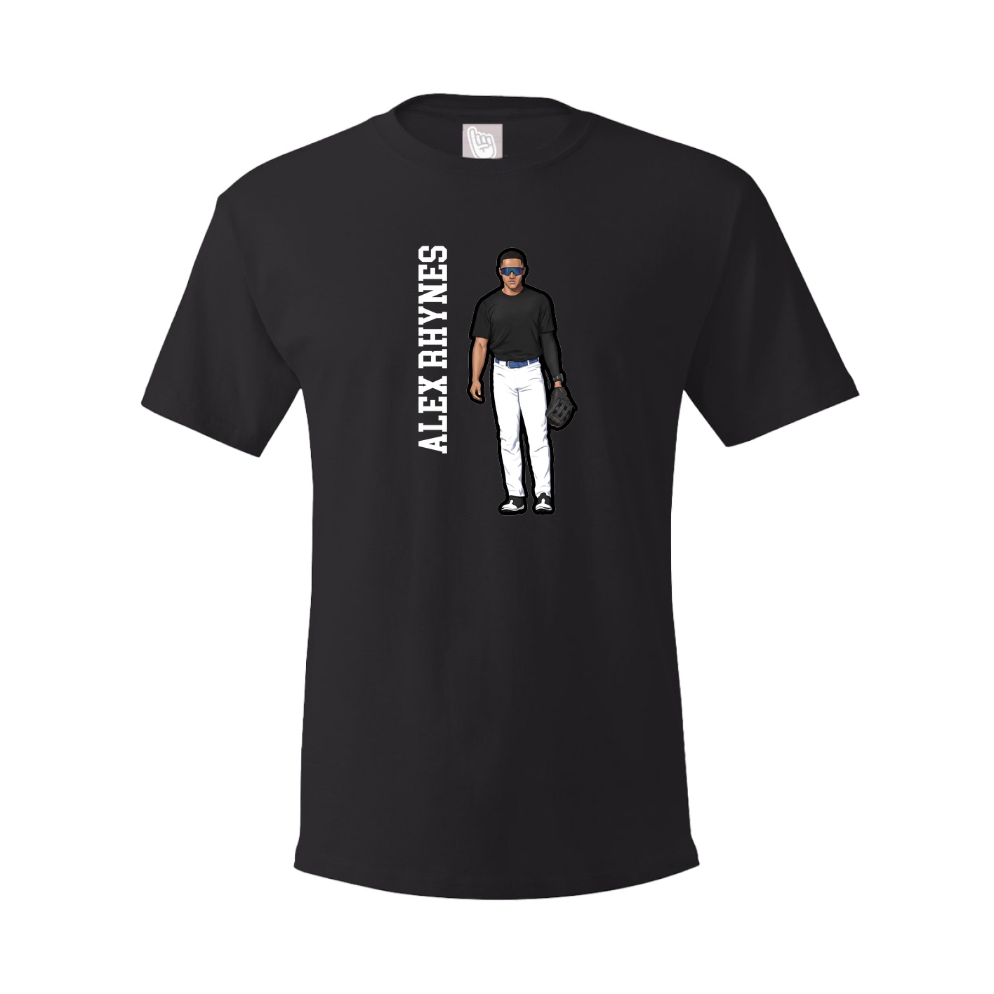 Youth Tee — Name Vertical in Black