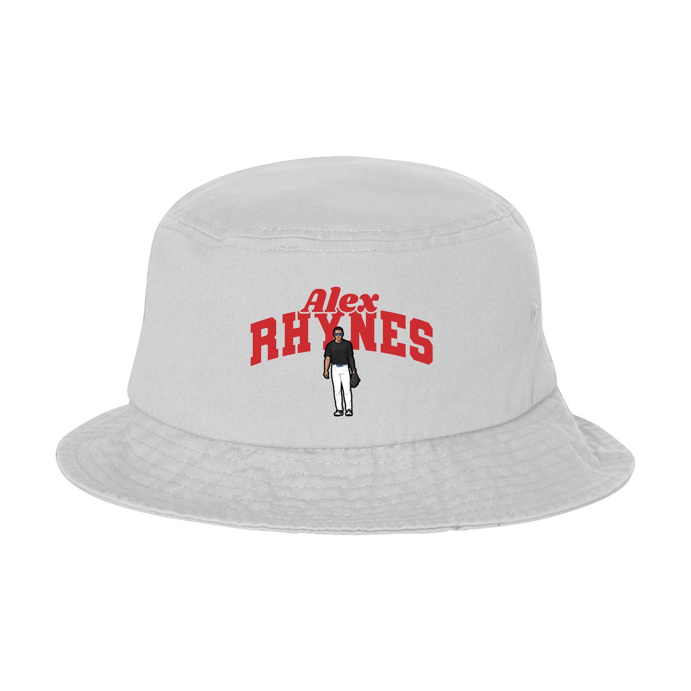 Bucket Cap — Signature Arch in White