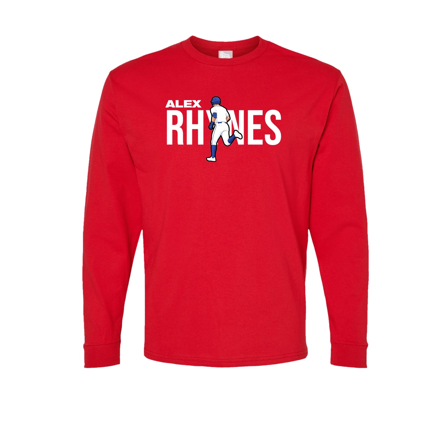 Long Sleeve Tee — Player Name in Red