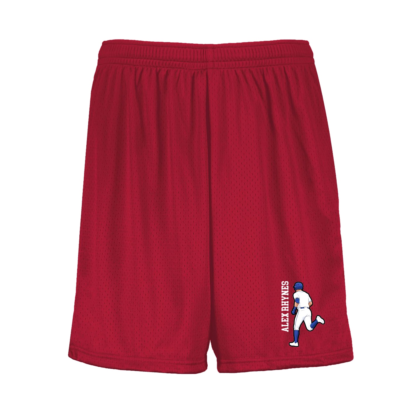 Shorts — Name Vertical in Red