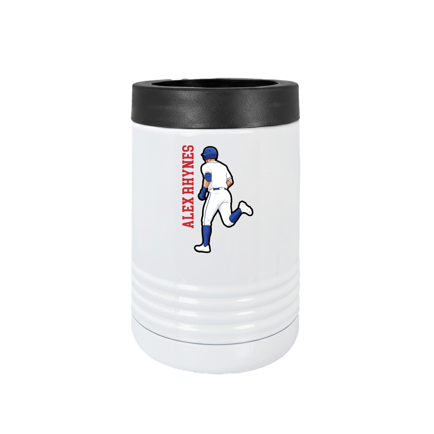 Beverage Holder — Name Vertical in White