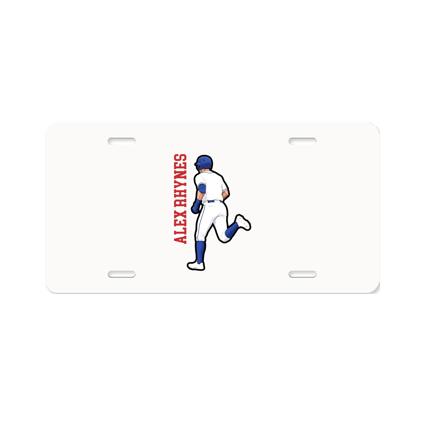 License Plate — Name Vertical in Classic
