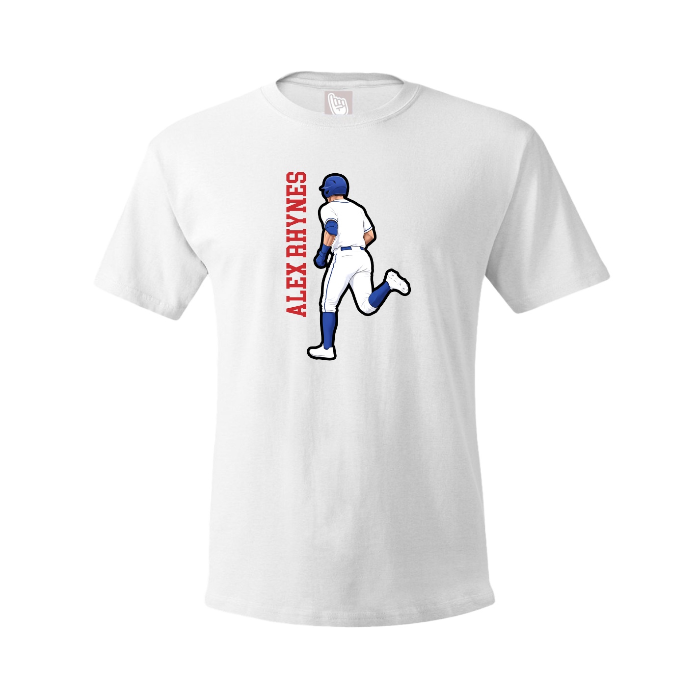 Youth Tee — Name Vertical in White