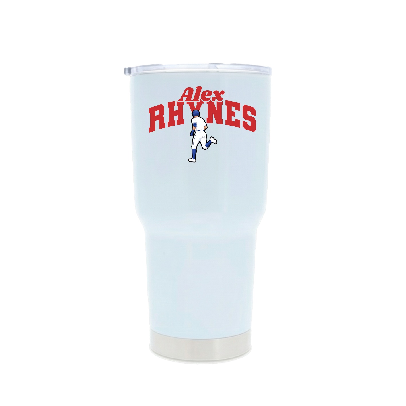 30oz Stainless Steel Tumbler — Signature Arch in White