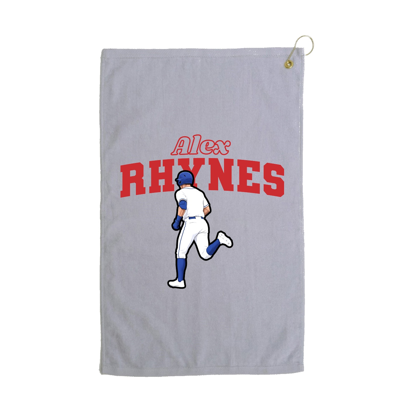 Golf Towel — Name Arch in Grey