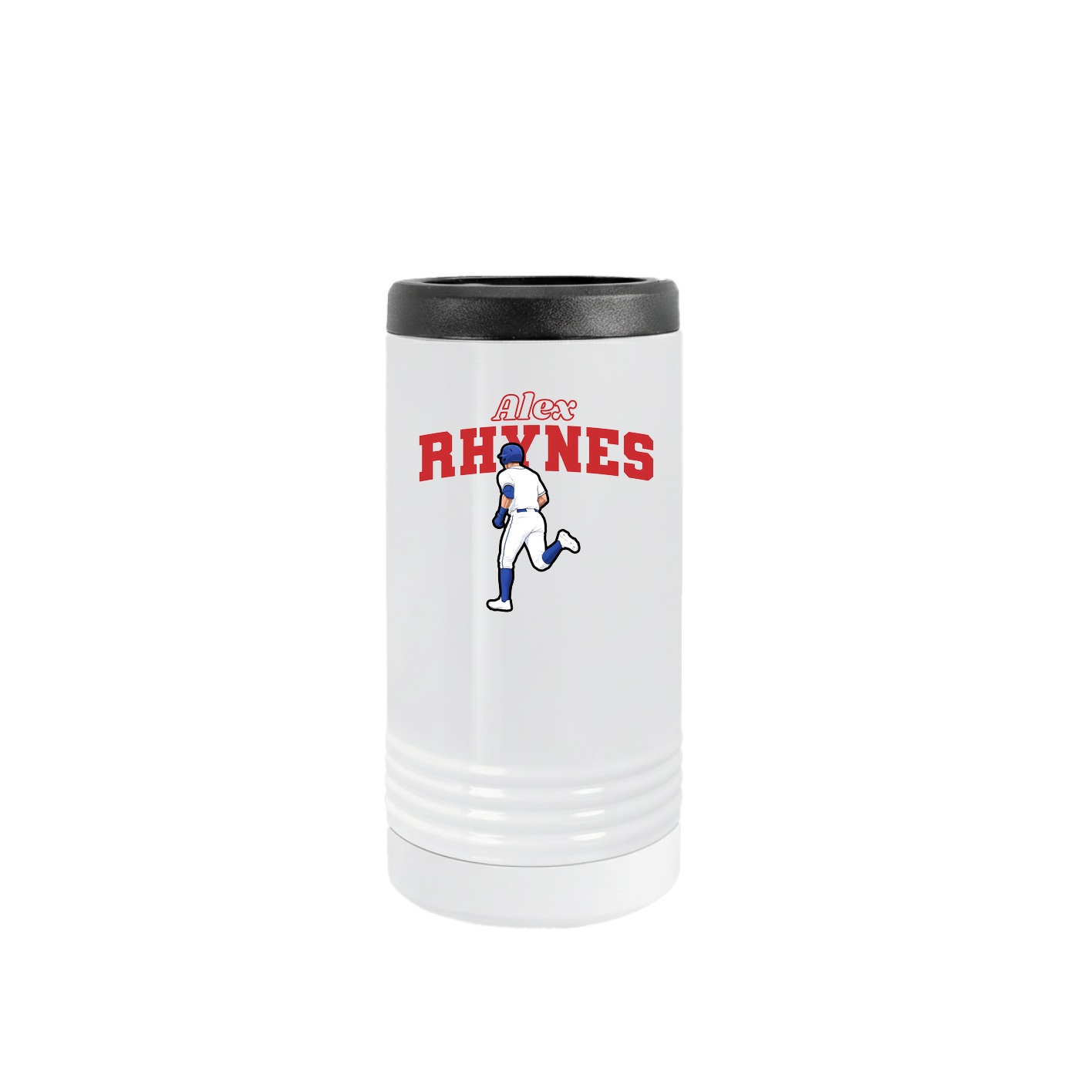 Slim Beverage Holder — Name Arch in White