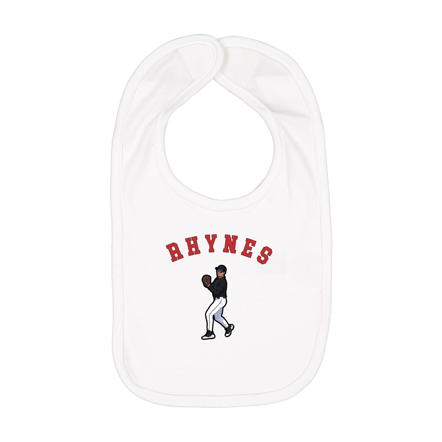 Infant Bib — Shirsey Arch in White