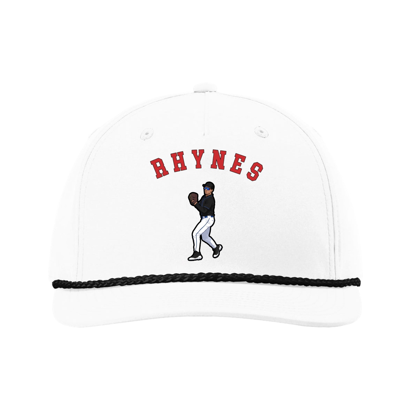 Five-Panel Classic Rope Cap — Shirsey Arch in White