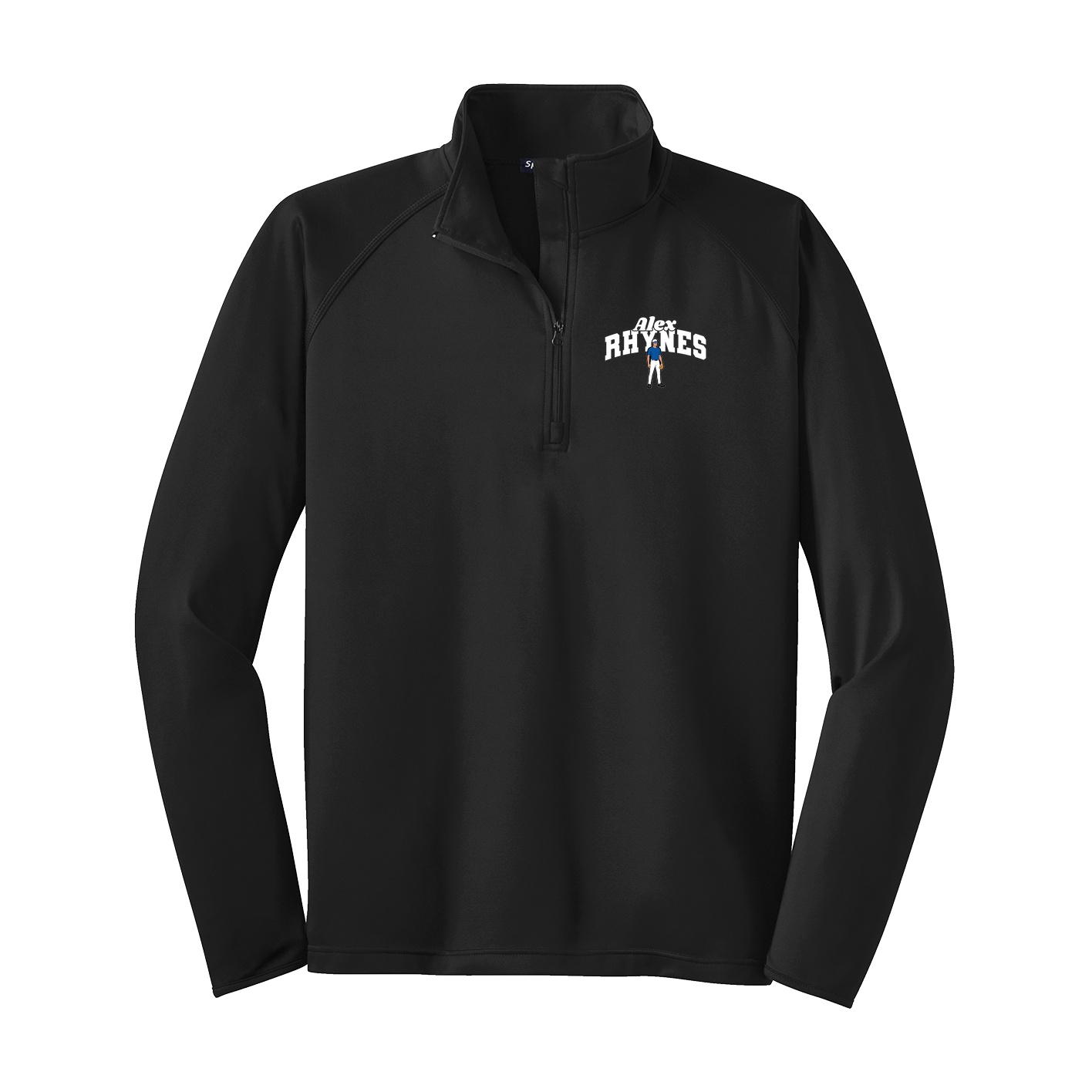 Q-Zip Pullover — Signature Arch in Black