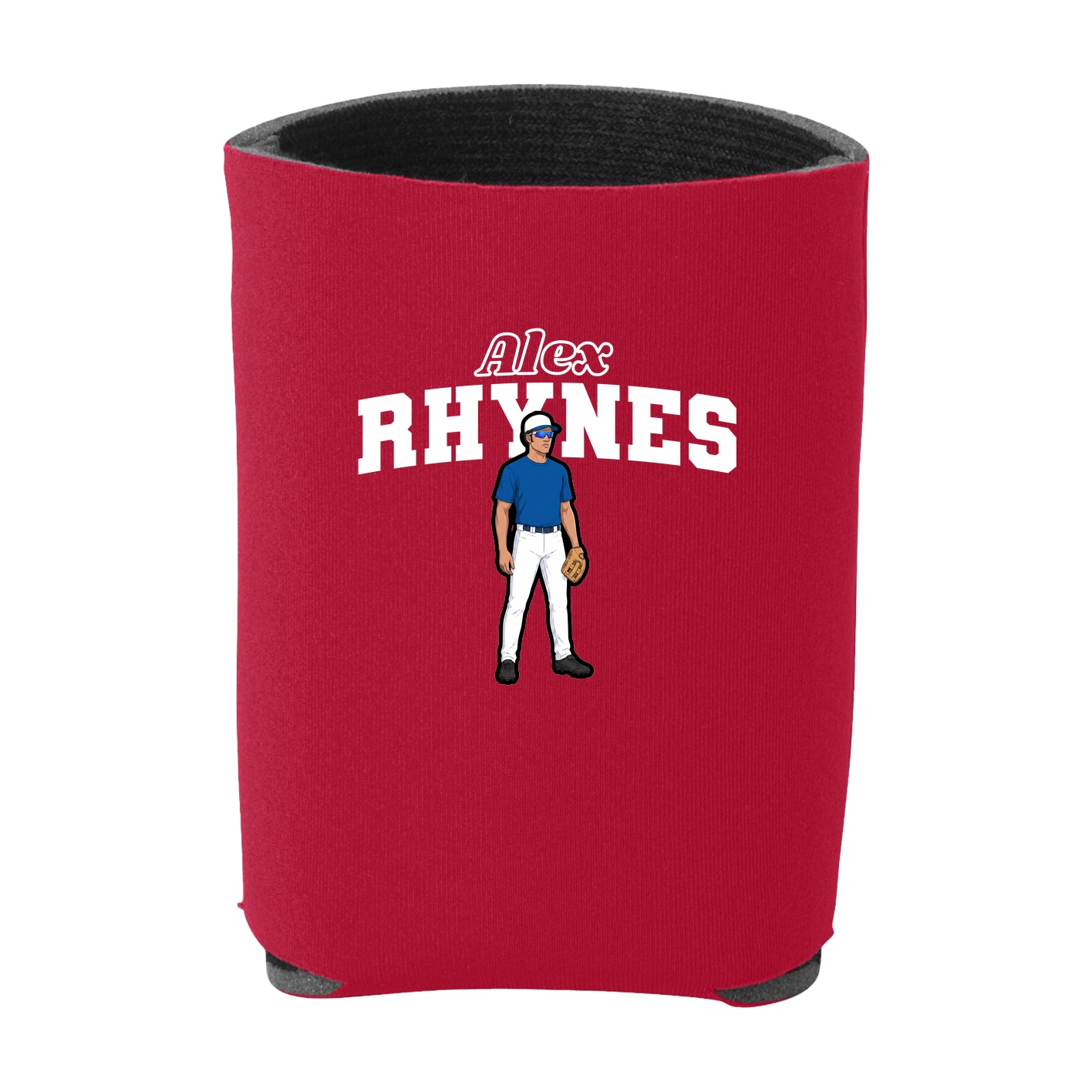 Can Holder — Name Arch in Red