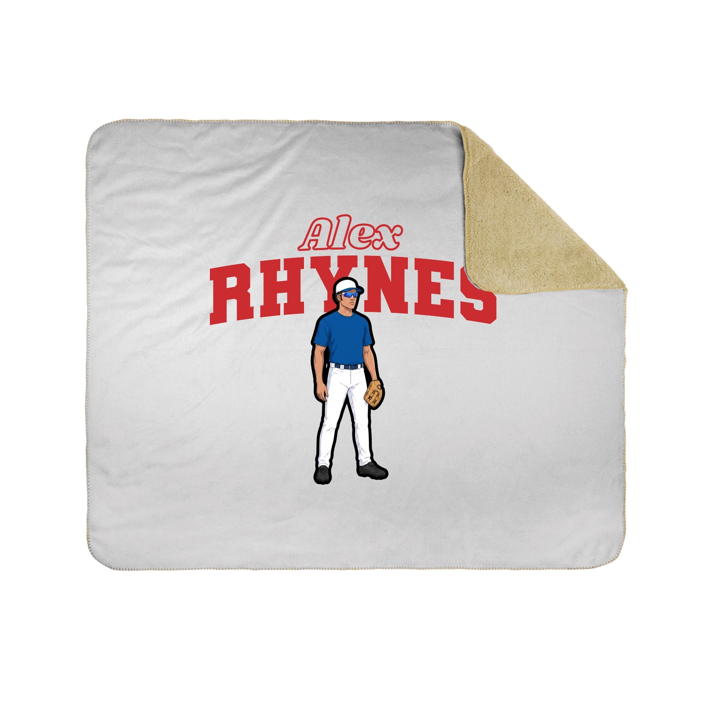 Throw Blanket — Name Arch in White