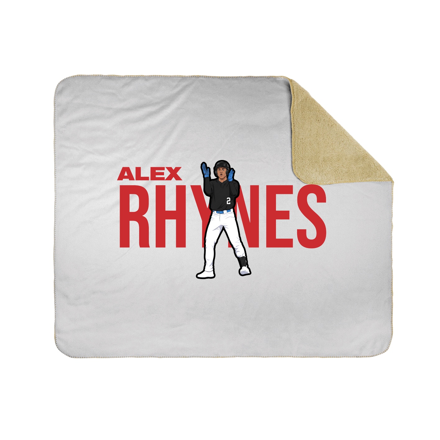 Throw Blanket — Player Name in White