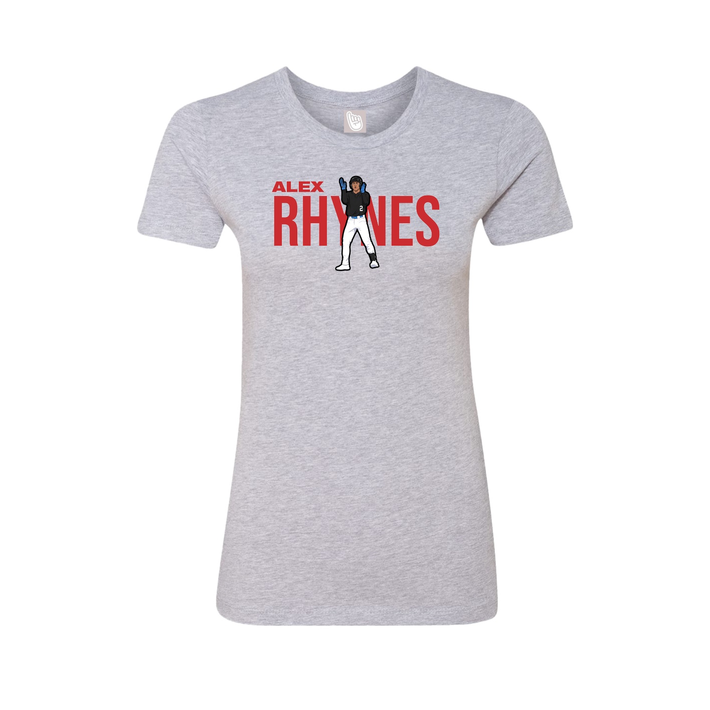 Womens Tee — Player Name in Grey