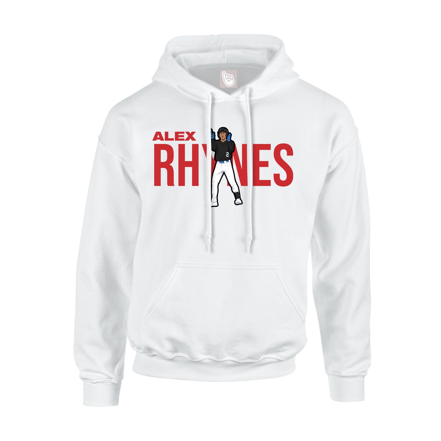 Youth Hoodie — Player Name in White