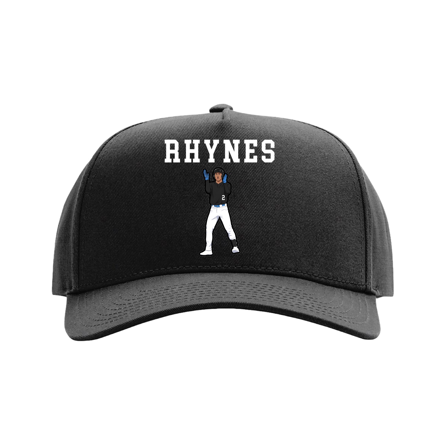 Full Fabric Five-Panel Champ Cap — Shirsey in Black