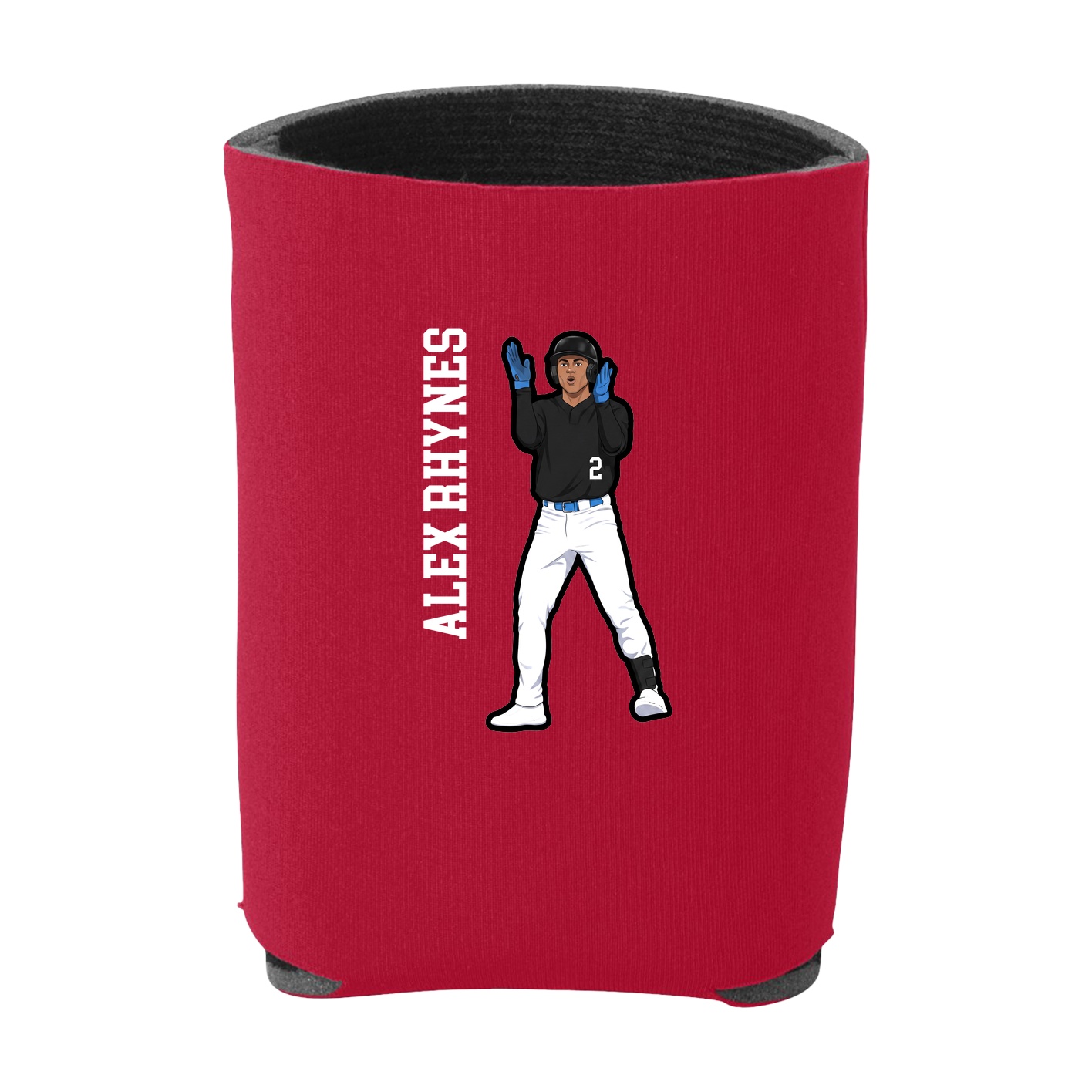 Can Holder — Name Vertical in Red