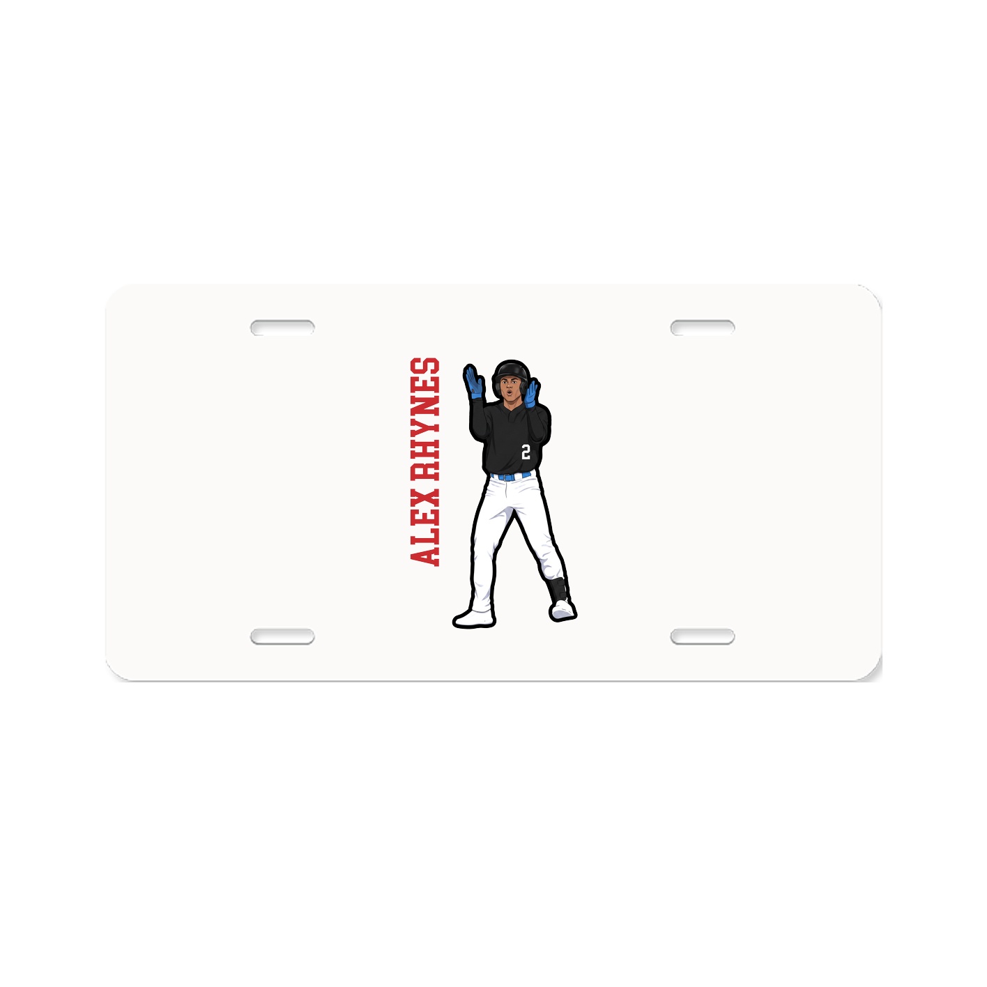 License Plate — Name Vertical in Classic