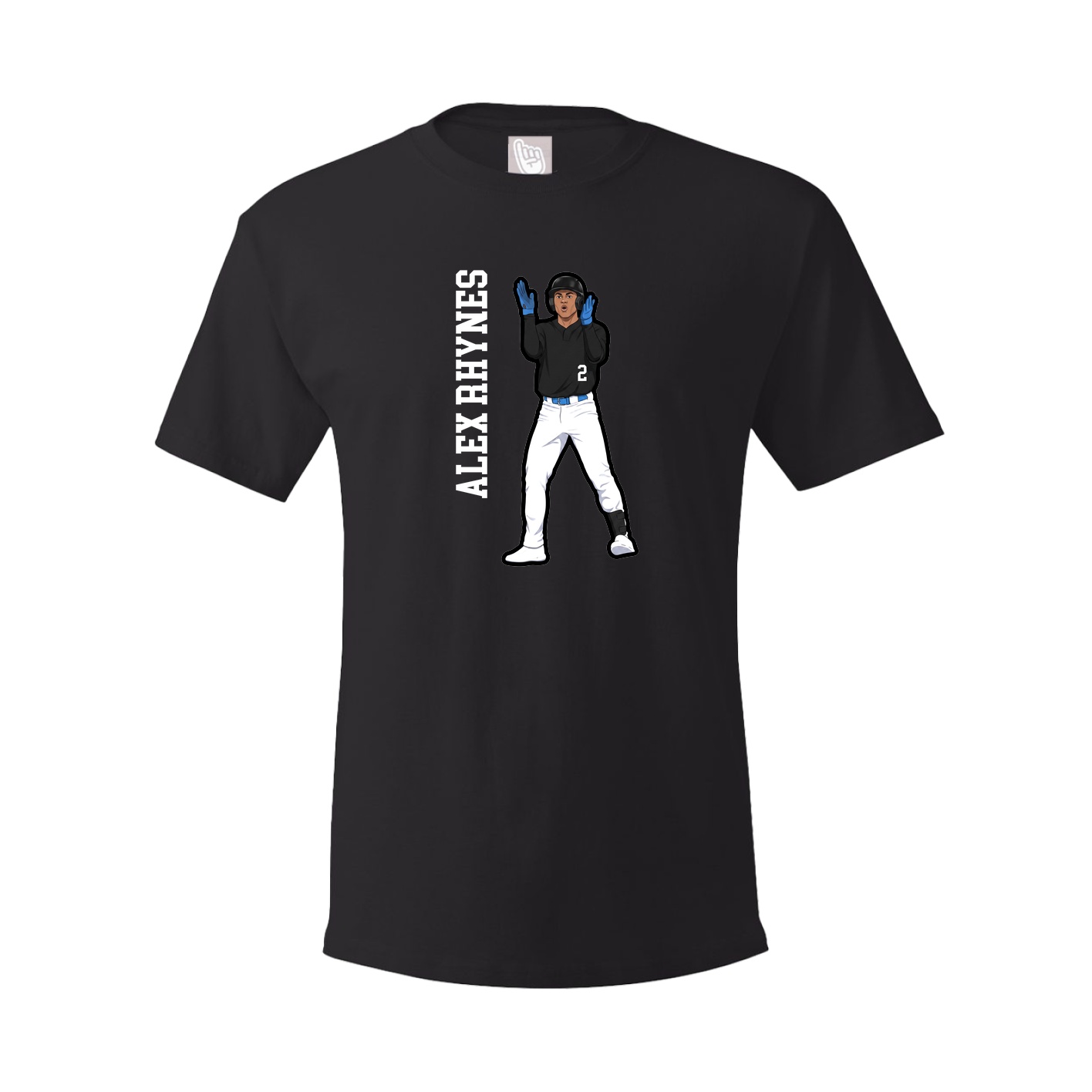 Youth Tee — Name Vertical in Black