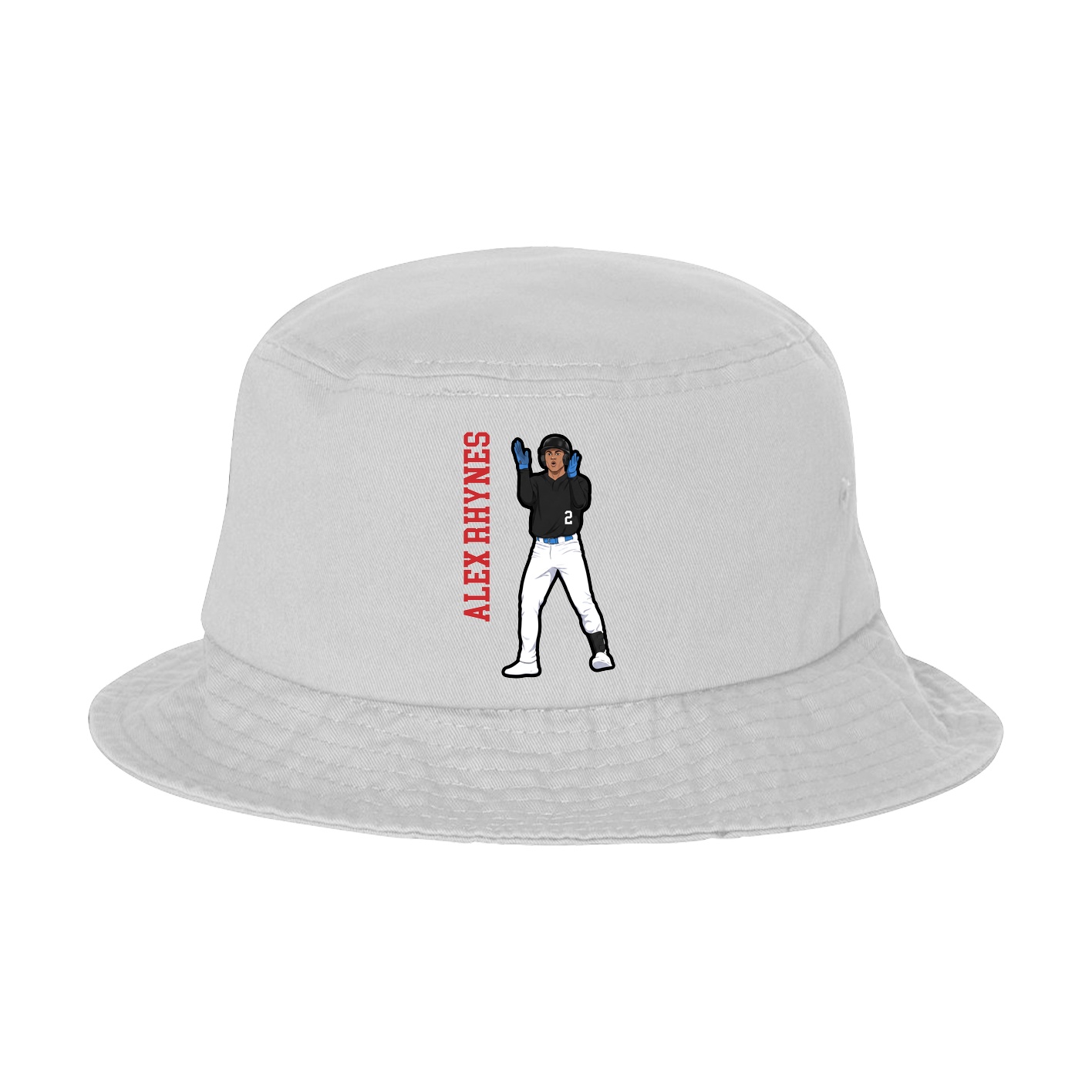 Bucket Cap — Name Vertical in White