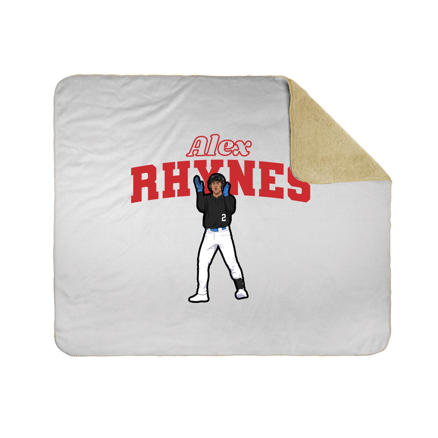 Throw Blanket — Name Arch in White