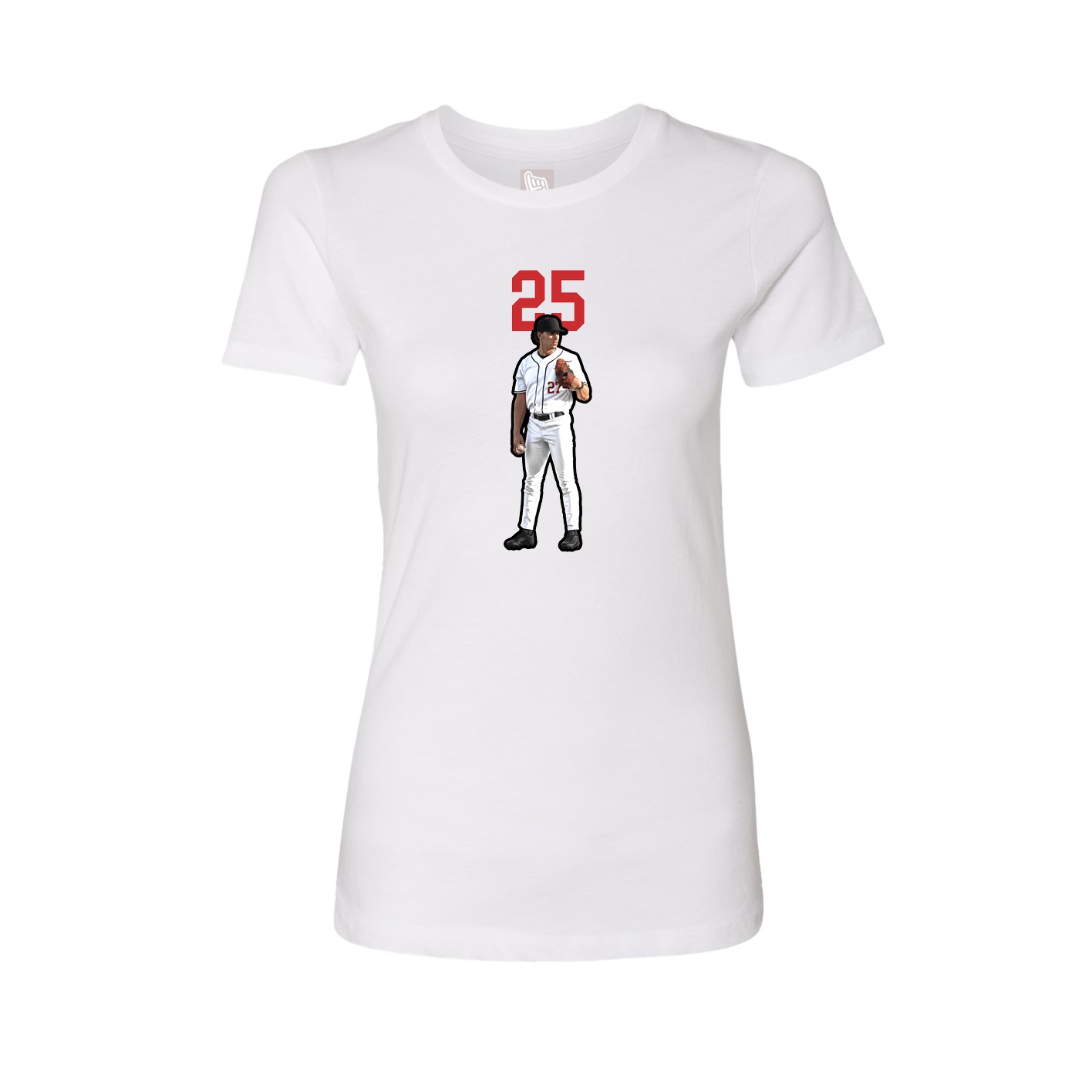 Fitted Women's Tee — Number Top in White