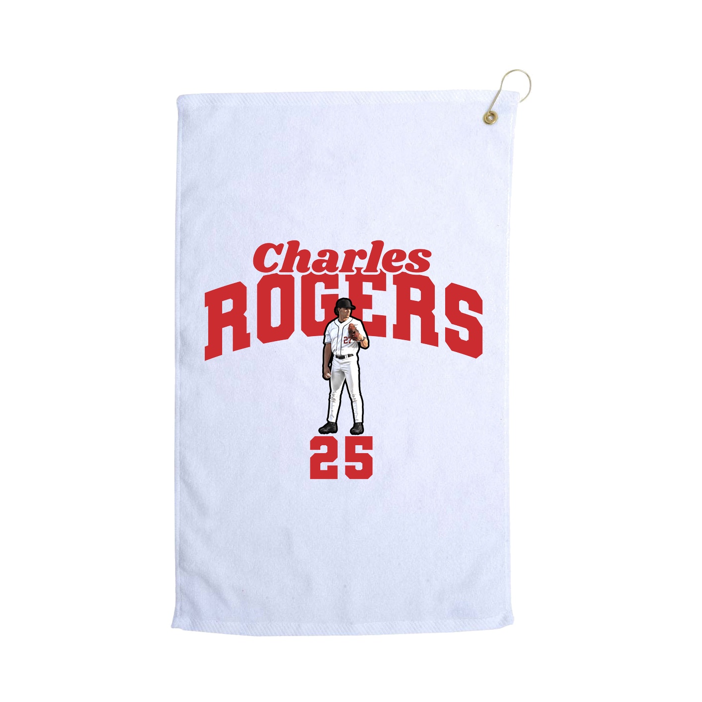 Golf Towel — Signature Arch in White