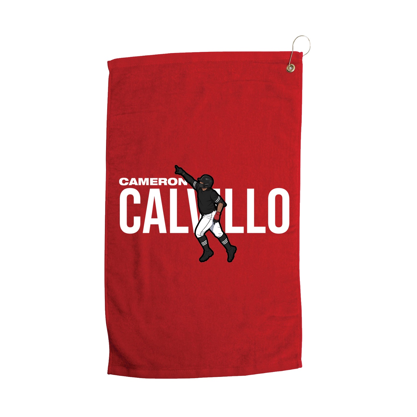 Golf Towel — Player Name in Red