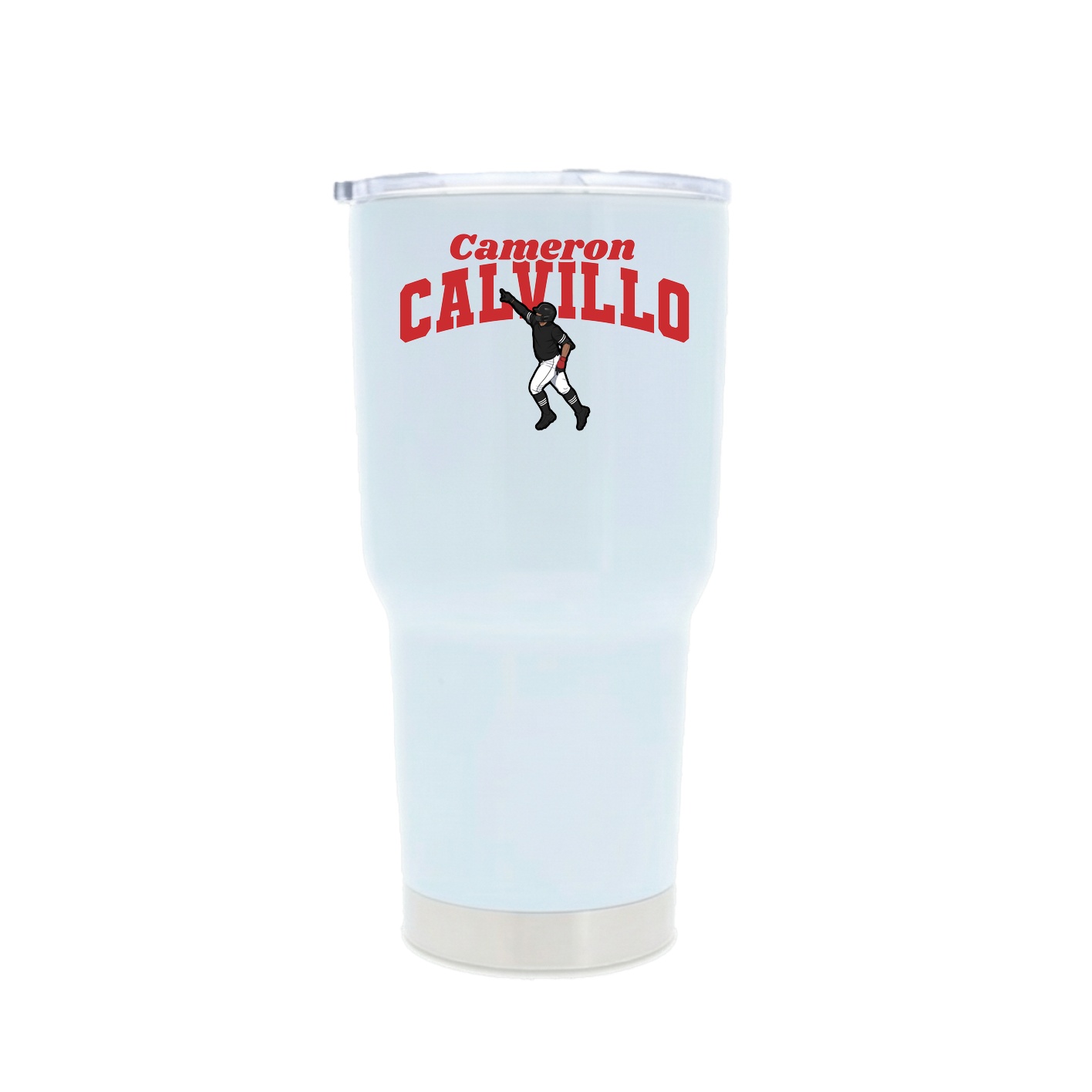 30oz Stainless Steel Tumbler — Signature Arch in White