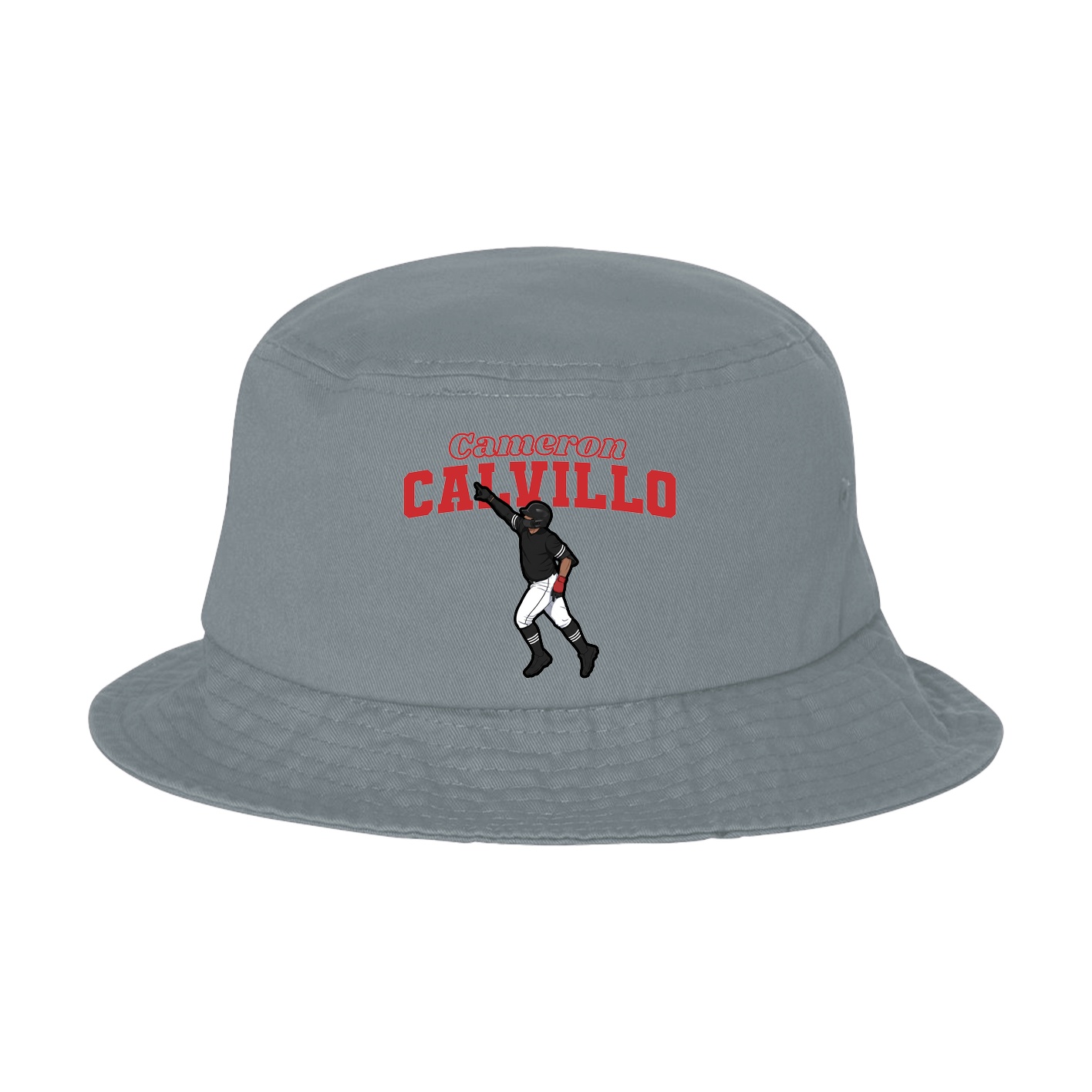 Bucket Cap — Name Arch in Grey