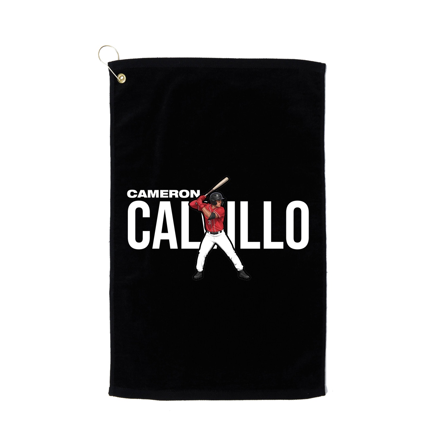 Golf Towel — Player Name in Black