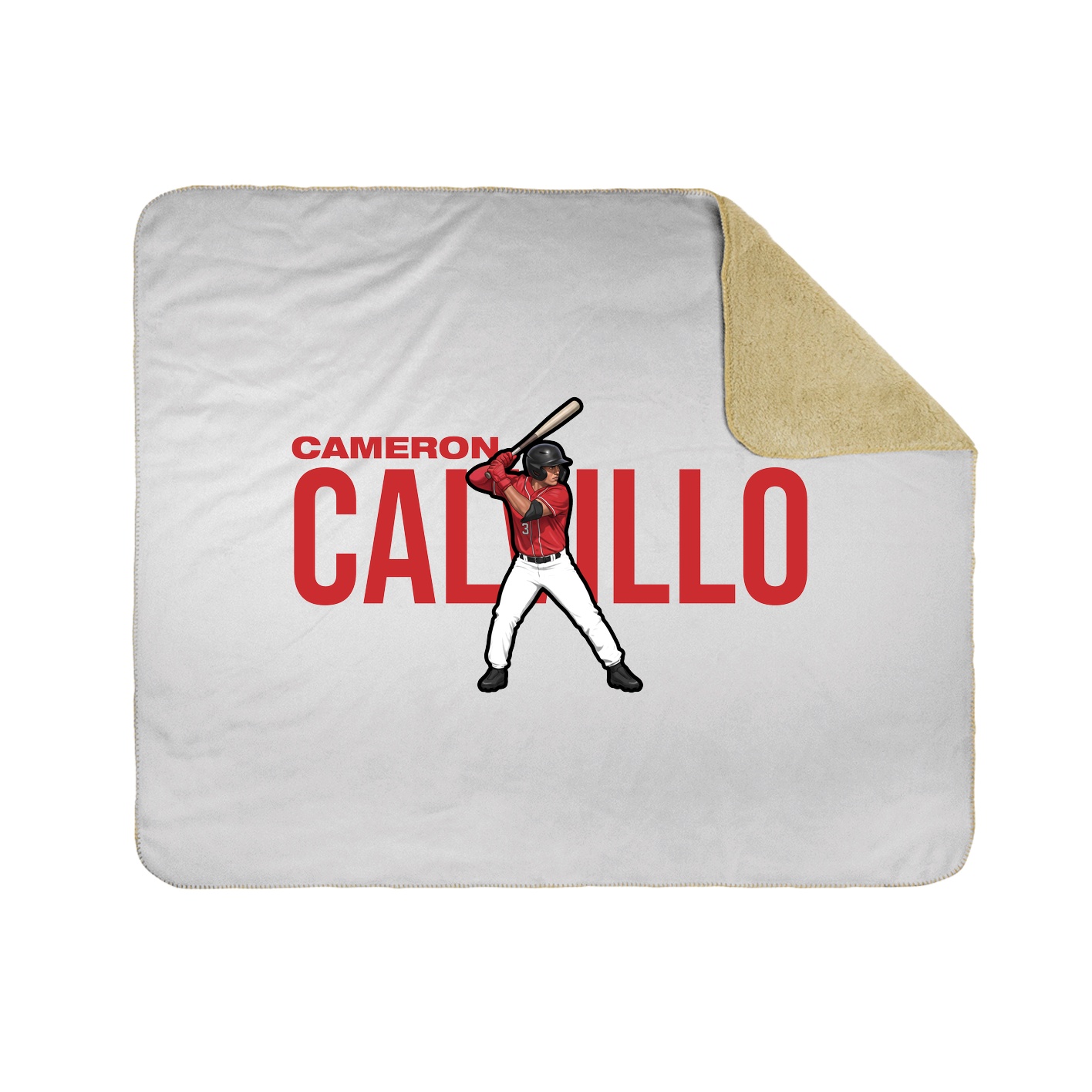 Throw Blanket — Player Name in White