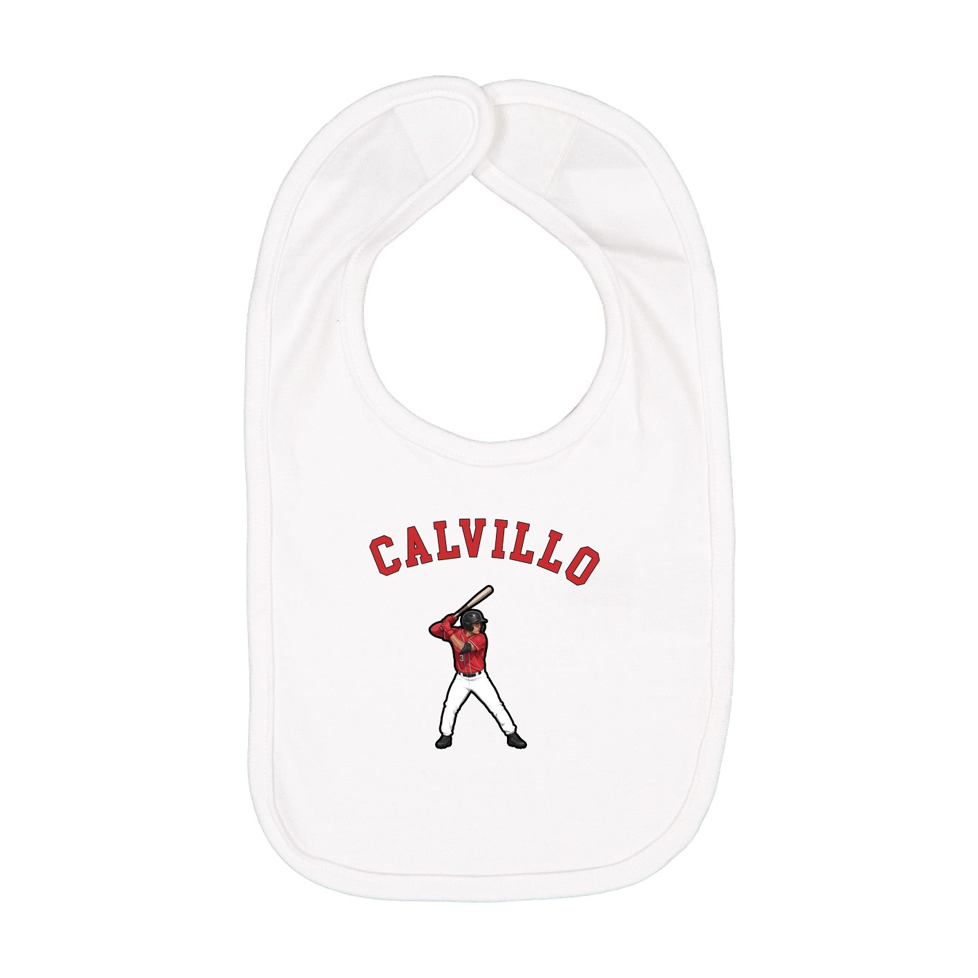 Infant Bib — Shirsey Arch in White