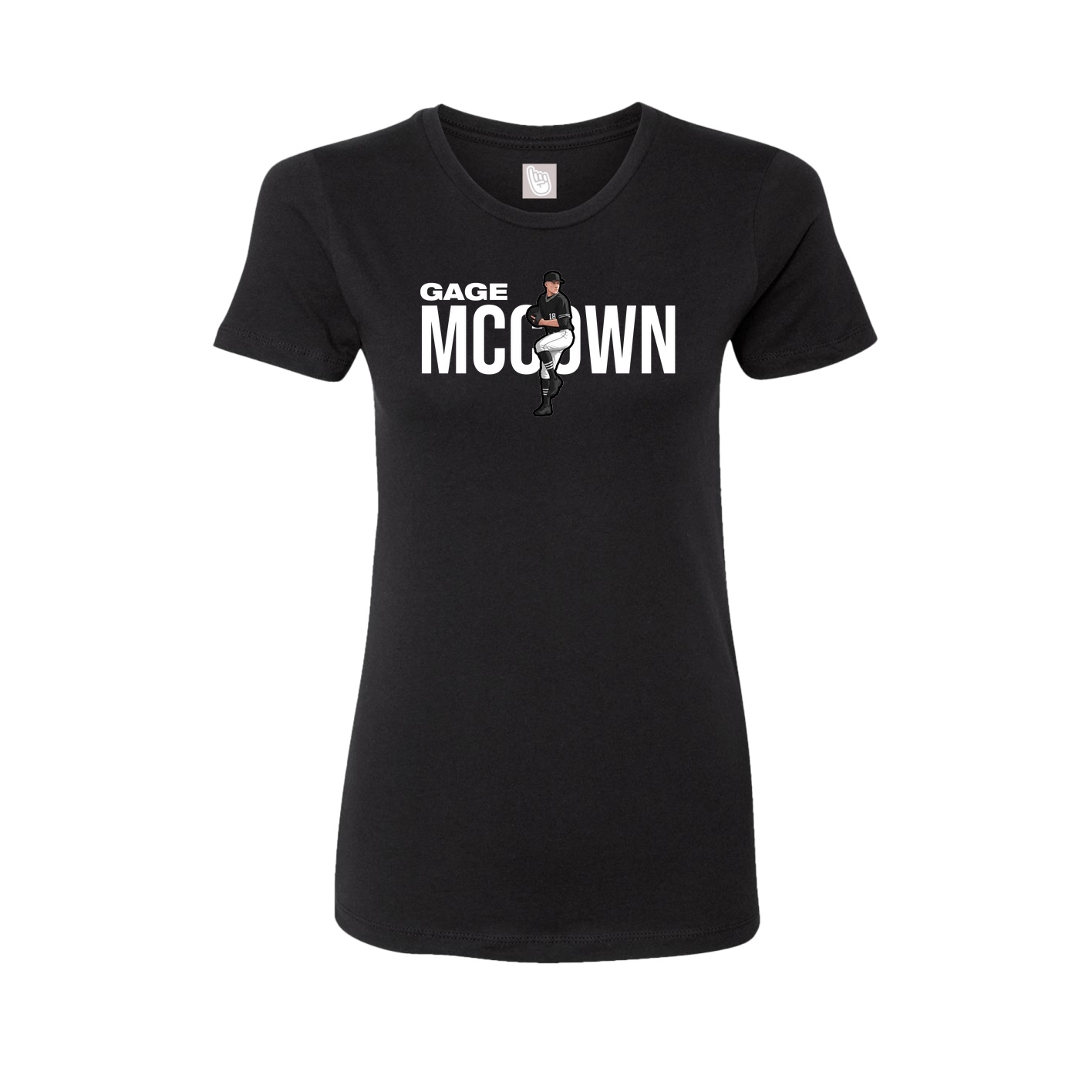 Fitted Women's Tee — Player Name in Black