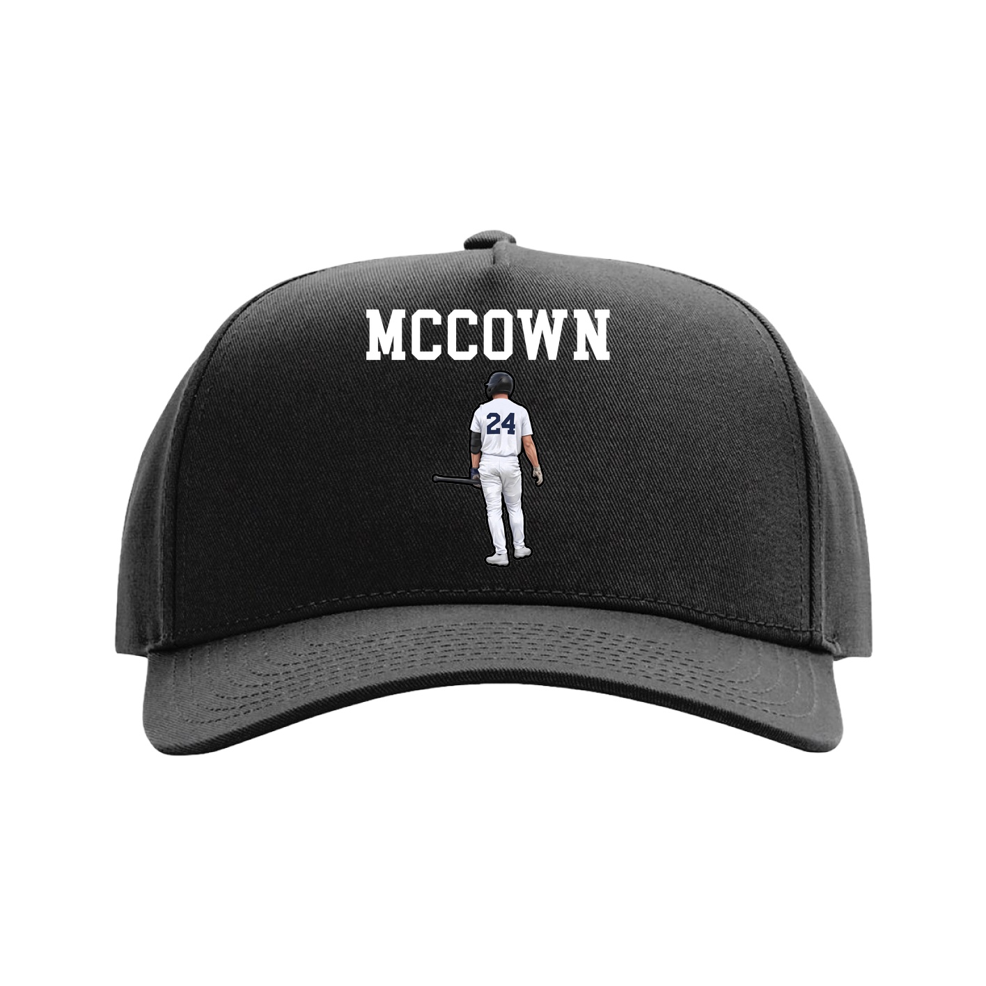 Full Fabric Five-Panel Champ Cap — Shirsey in Black